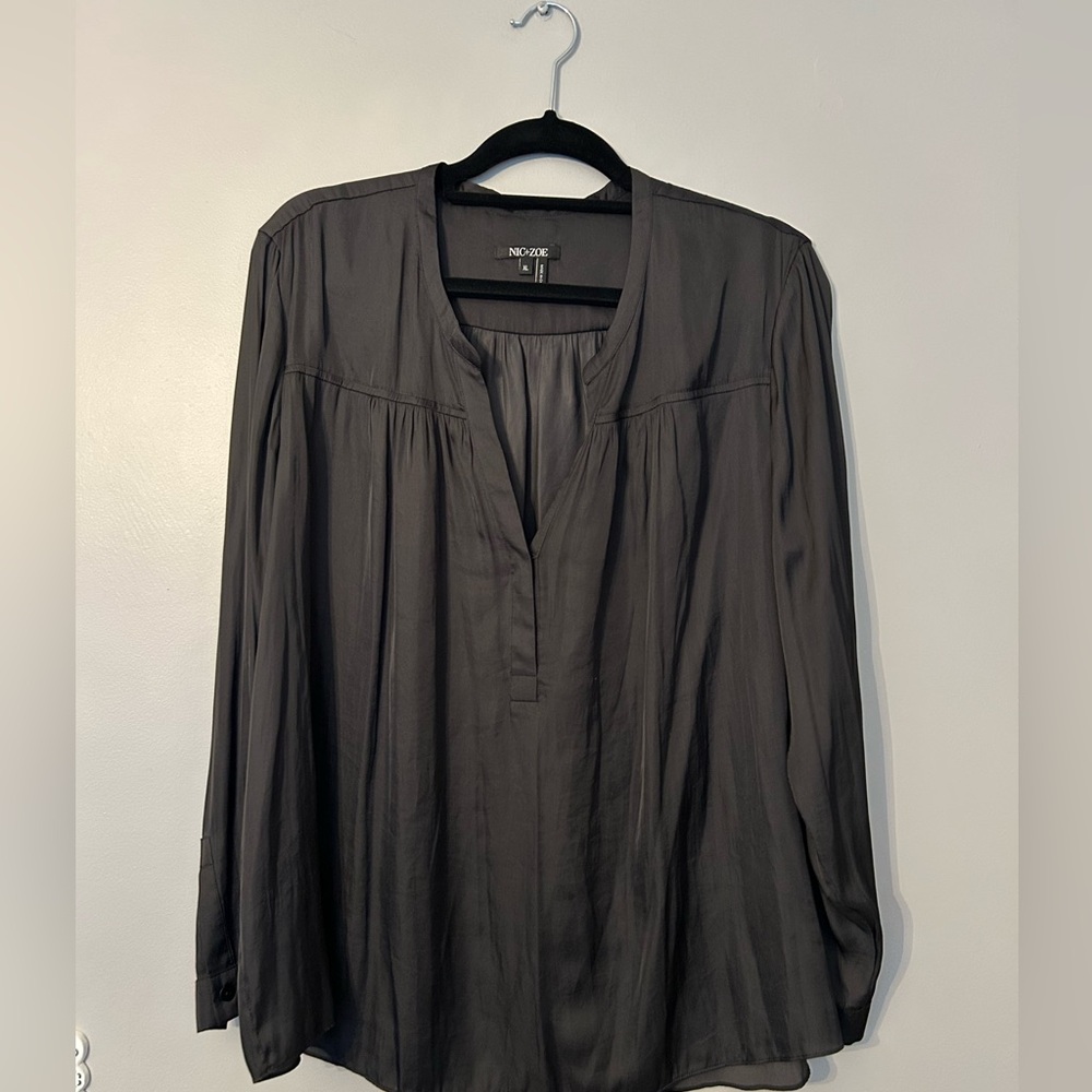 NIC+ZOE Black Blouse